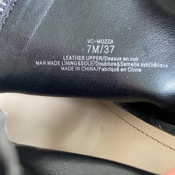 VINCE CAMUTO leather kitten open toe booties mob wife GRADUATION PARTY WEDDING - Picture 10 of 10